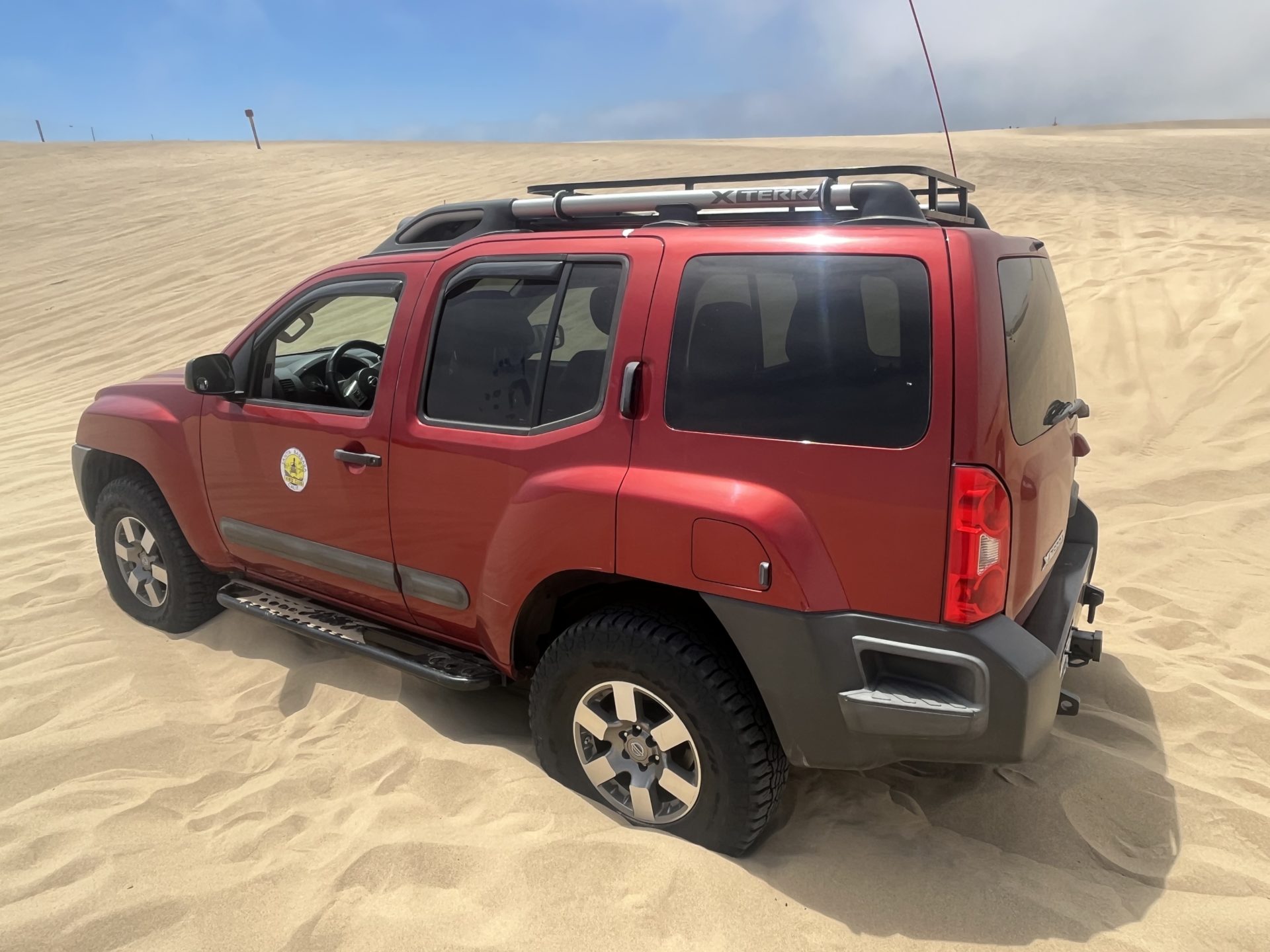 Sebastian's Xterra found some super soft sand